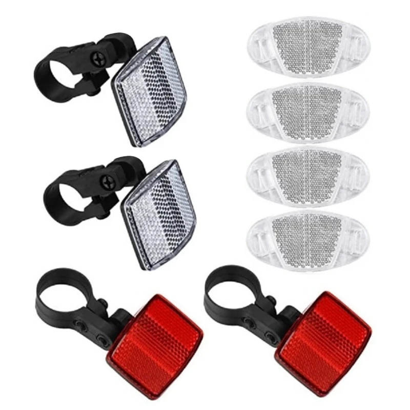 Road Bikes Safety Warning Reflectors Bicycles Front and Rear Reflectors Bicycles Wheel Spoke Reflectors Easy to Install