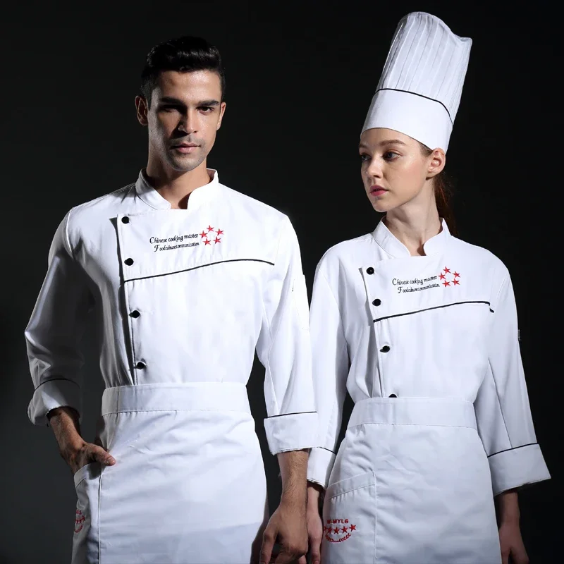 Chaqueta de Chef de talla grande M a 4XL, ropa de cocinero para Hotel de alta calidad para mujeres y hombres, abrigo maestro de Chef de restaurante occidental, envío gratis