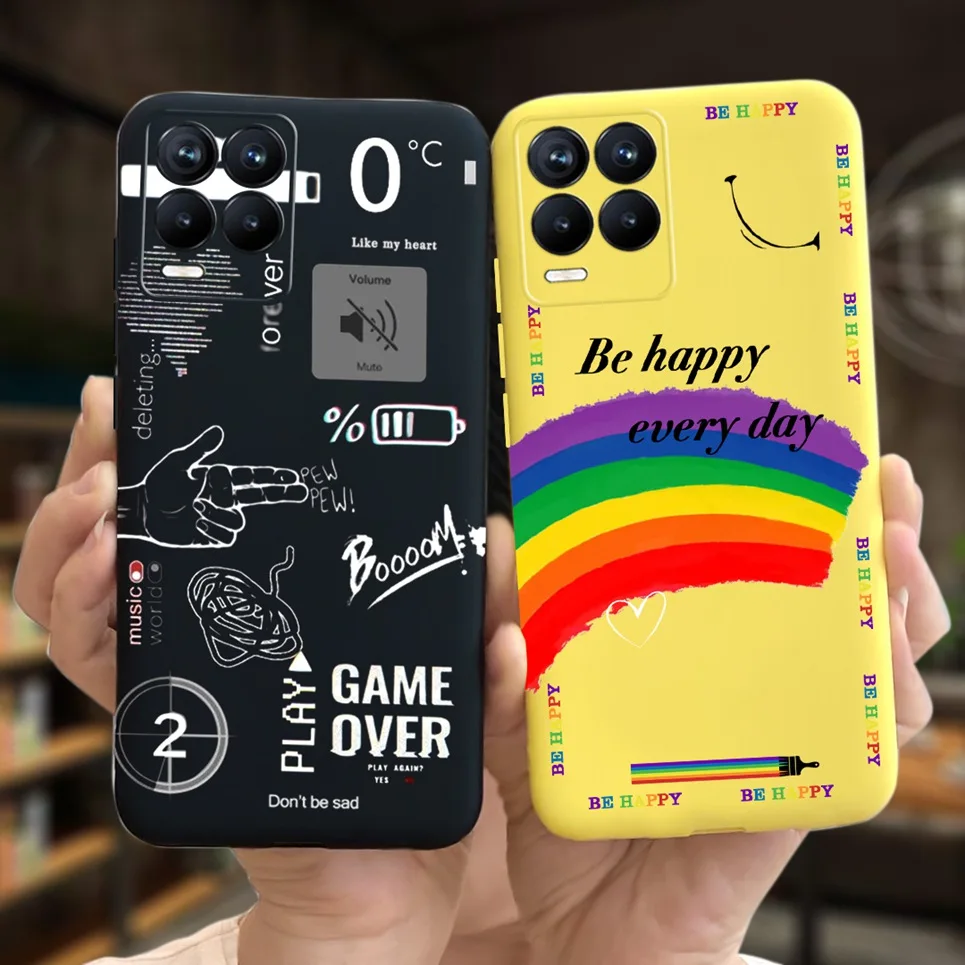 For Realme 8 RMX3085 Soft Cover Case For Realme 8i 8 Pro Realme8 5G Coque Shell Fundas Ins Style Girly Bumper Silicone Housing
