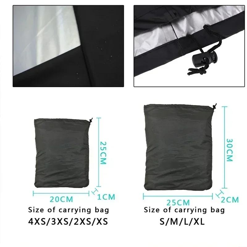 BBQ Cover Anti-Dust Waterproof Heavy Duty Grill Cover Rain Protective Round Rectangle Outdoor Barbecue Cover Accessories