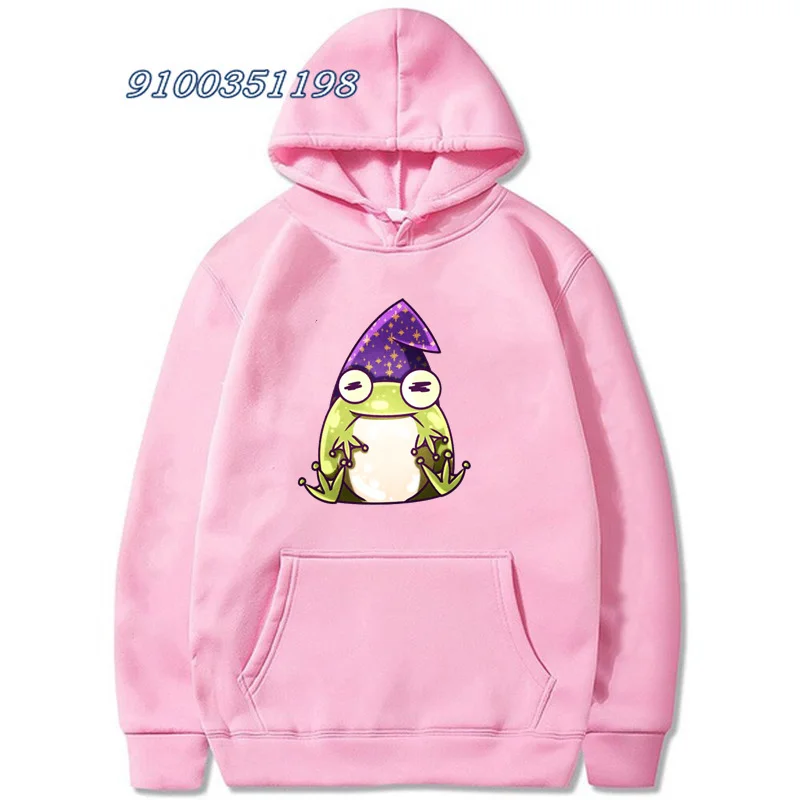 Lustige Frosch Drucken Nette Hoodies Magie Frosch Muster Hoodie Damen Hoodie Weiß Sweatshirt Harajuku Casual Unisex Top winter Kleidung