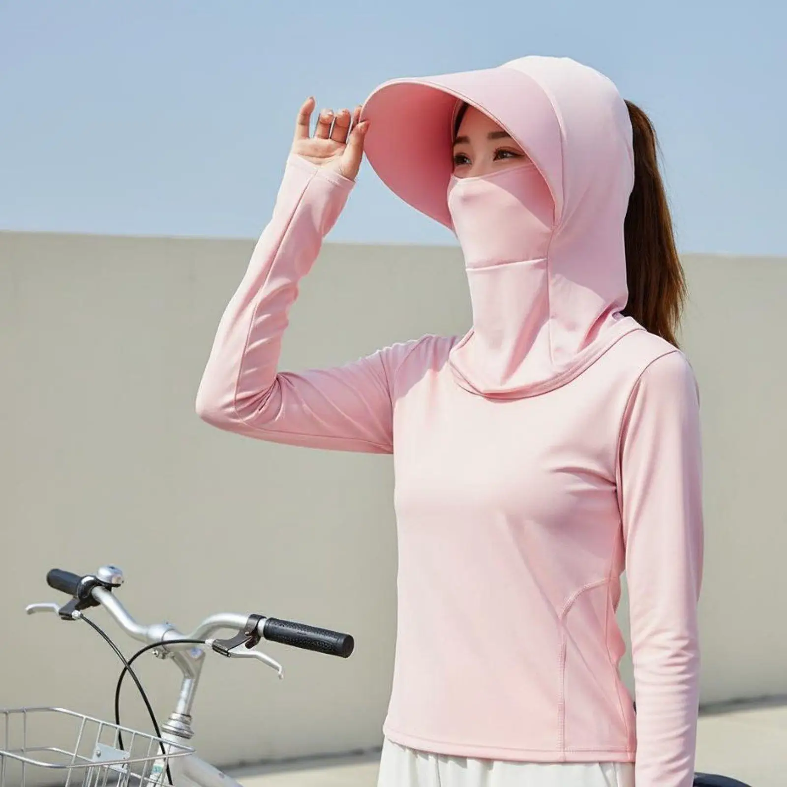 Refreshing Mesh Sun Protection Cap Ponytail Opening Sun Protection Hood Hood