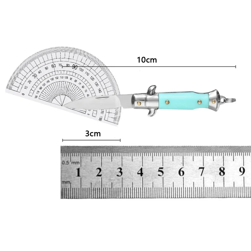 Imagem -03 - Portátil Folding Mini Pocket Knife Multifuncional Chaveiro Pingente Blade Cutter Camping Ferramenta Sobrevivência ao ar Livre