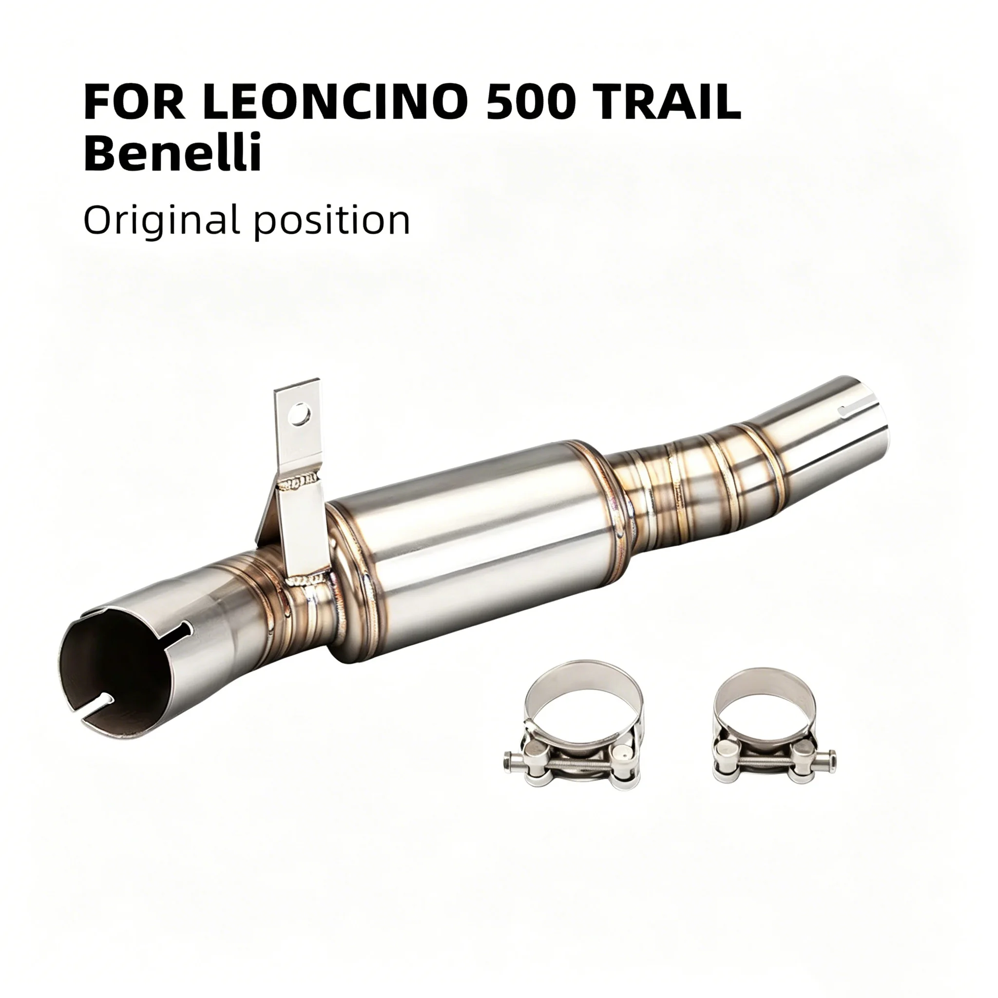 

For Leoncino 500 Ttail Benelli Sport Universal Motorcycle Exhaust Pipe Escape Connection Muffler Link Pipe Racing line original