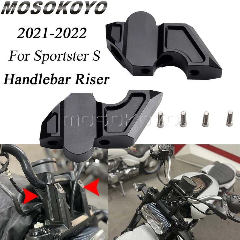 For Harley Sportster S 1250S RH1250S 2021 2022 Aluminum Handlebar Risers Motorcycle Accessories Handle Bar Mount Riser Extension