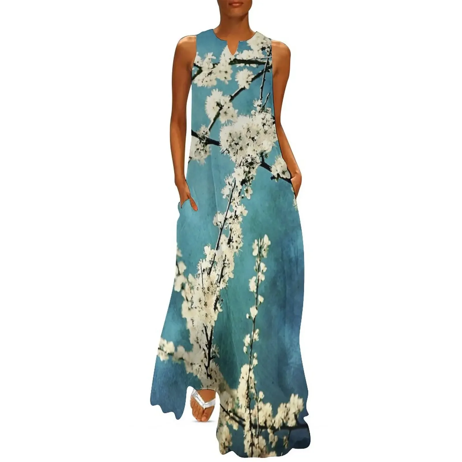 

Waiting for Spring to Bloom Long Dress elegant women's sets summer dress korean women Dresses gala Dress