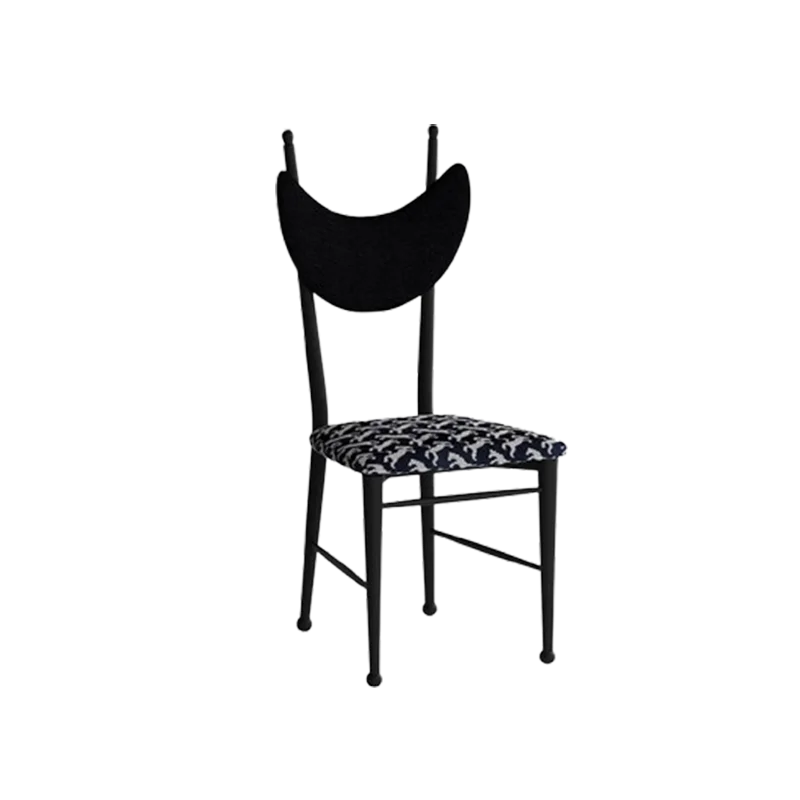 Armless Pattern Dining Chair Lounge Velvet Fancy Occasional Waiting Chair Balcony Restaurant Sillas Para Comedor Home Furniture