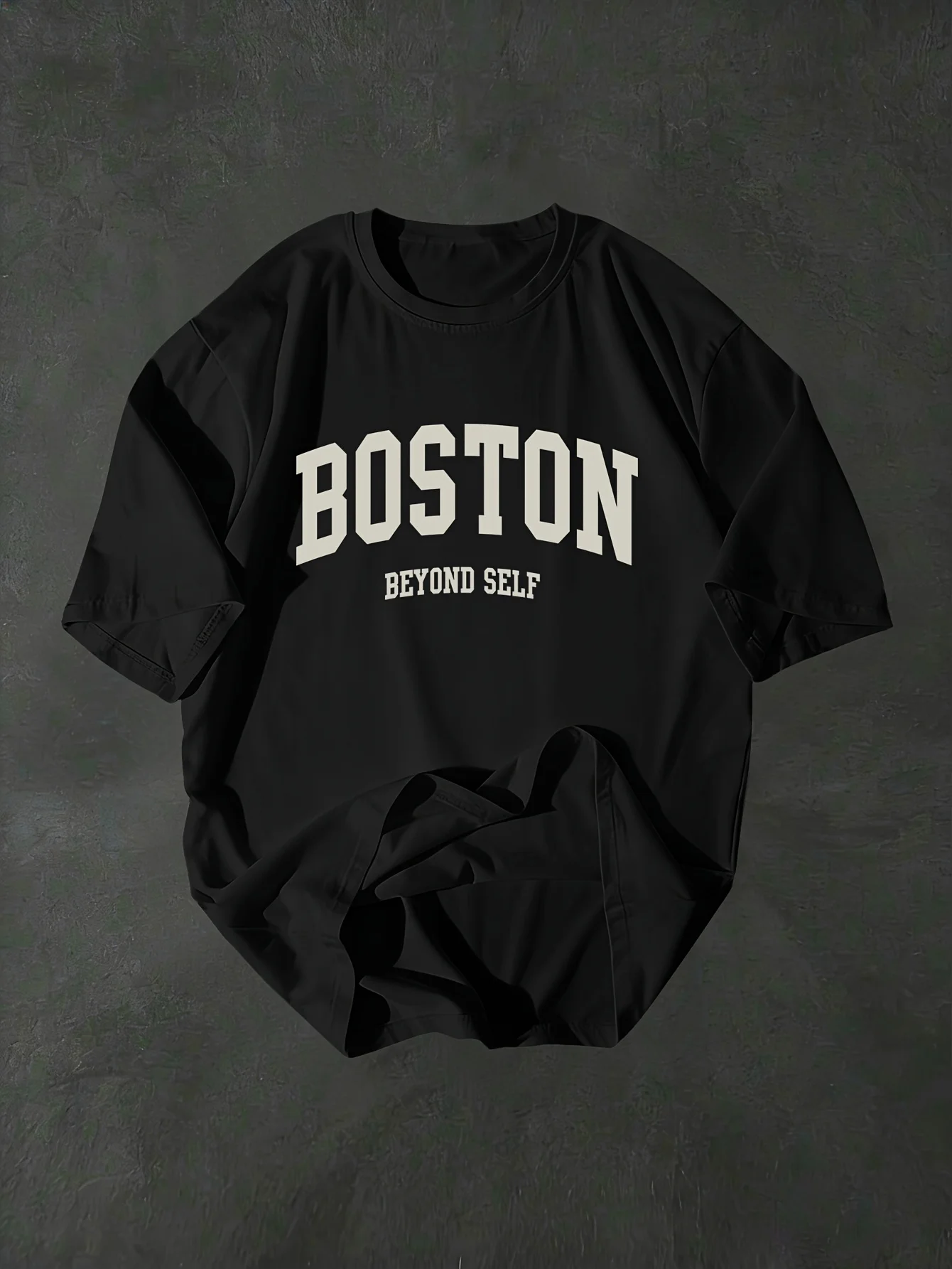 Summer Short-Sleeve T-Shirt with New Letter Print, Casual Versatile Top, Versatile Men's Base Layer Short-Sleeve Shirt, Printed with Trendy Patterns, Suitable for Spring and Summer Wear, Provides Comfortable Everyday Wear