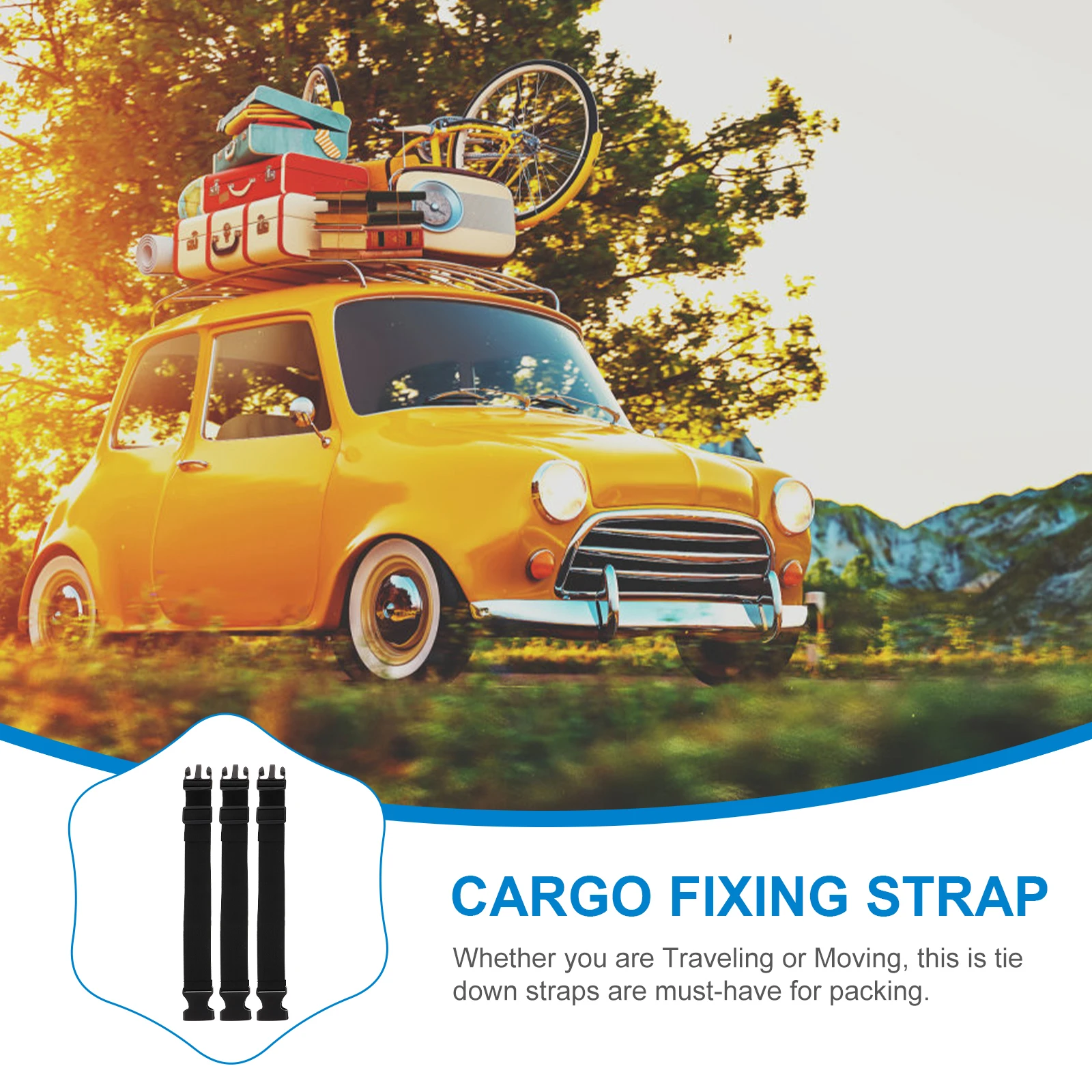

3 Pcs Tie Down Strap Band Cargo Tie Belt Lashing Elastic Securing Ratchet Belt Cargo Lashing Strap Utility