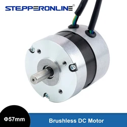 STEPPERONLINE Nema 23 BLDC Motor 57 Brushless DC Motor 24V 3000RPM 0.16Nm 50W 2.90A Φ57x53.5mm CNC