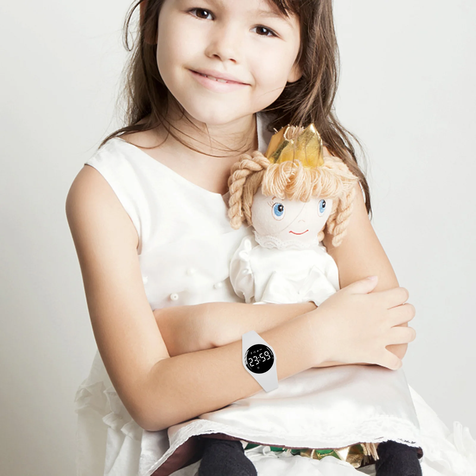 1-delige smartwatch Lichtgewicht siliconen sporthorloge voor waterdichte digitale polsband Multisportmodus Slaap