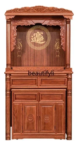 

56Buddhist niche new Chinese vertical cabinet household solid wood modern simple light luxury Buddhist cabinet