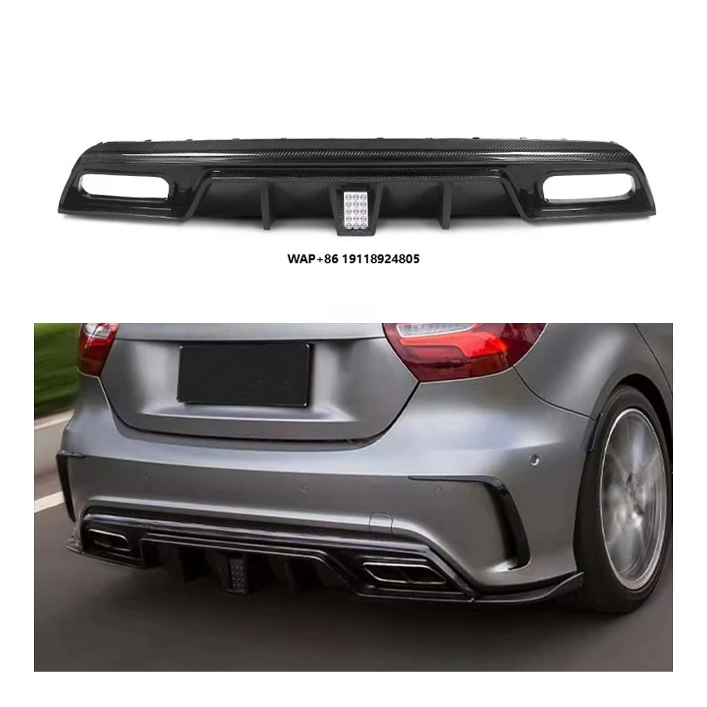 

Carbon Fiber Body Kit Rear Diffuser Bumper Lip Spoiler Splitter for Benz A200 Sport A260 A45 W176 2013 - 2018