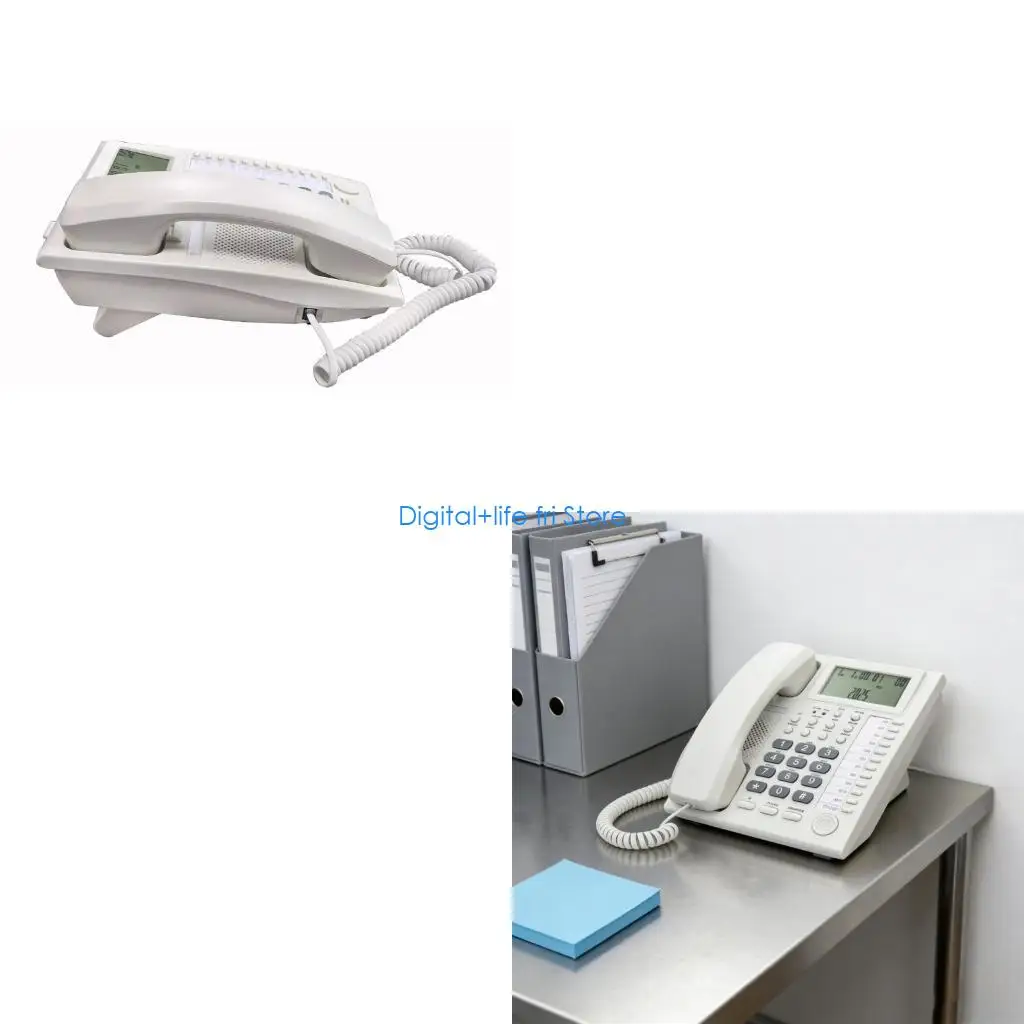 E06D Corded Landline Phone Big Button Landline Phone Call Display Fixed Telephone