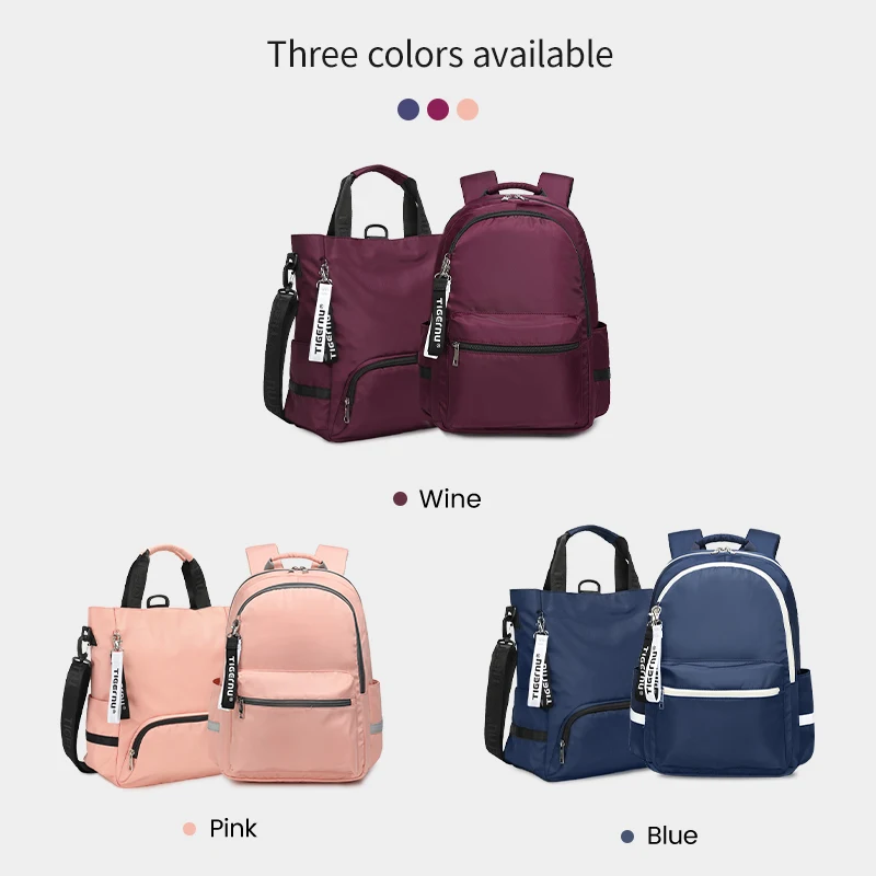 Lifetime Warranty Women Bags For Girls Shoulder Bags 14inch Laptop Backpack For School Female Tote Bag Women Backpack 3 In 1 Bag