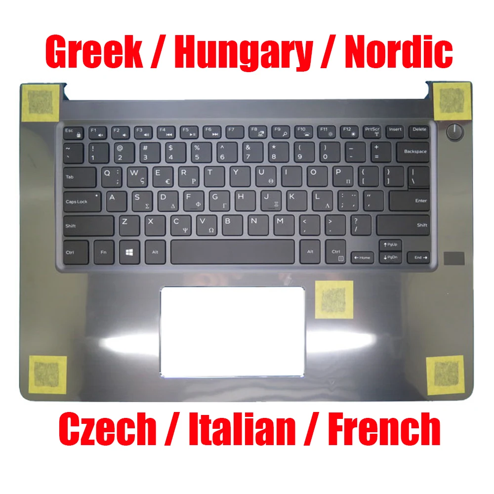 GK HU NE CZ IT FR Keyboard Laptop Palmrest For DELL For Vostro 14 5468 V5468 0PTGCR Greek Hungary Nordic Czech Italian French