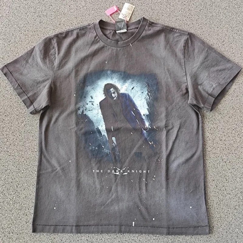 2025ss Black Washed Saint Michael T-Shirts Men Women High Quality Hiphop Oversized T Shirt