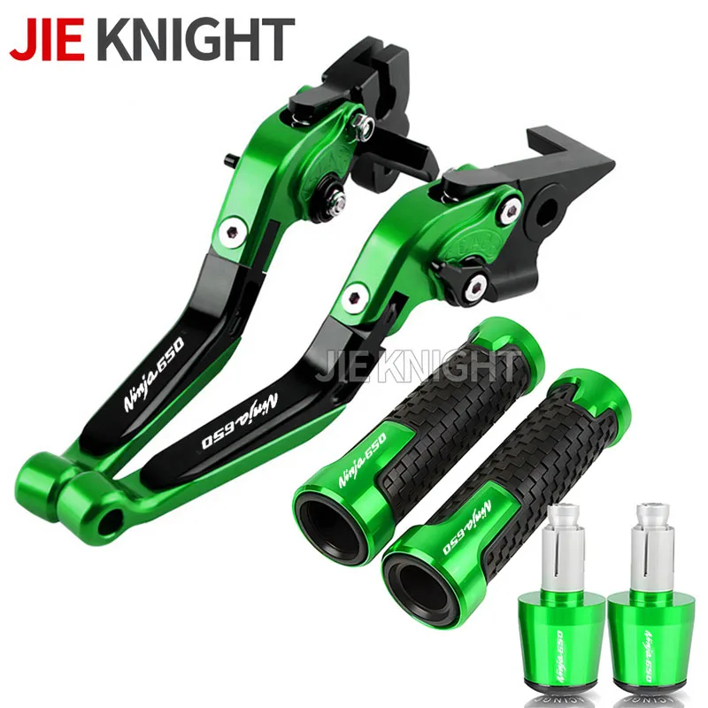 

Motorcycle Adjustable Brake Clutch Lever Folding Handle Hand Grips Set For Ninja 650 ABS Ninja650 KRT Edition 2018-2022
