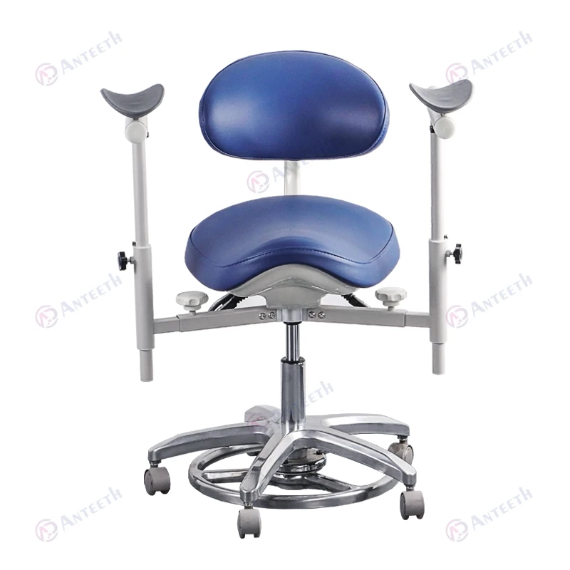 

Anteeth Medical Dental Office Furniture Dental Unit Microscope Foot Control Saddle Seat Arm Chair Dental Microscope Stool Chair