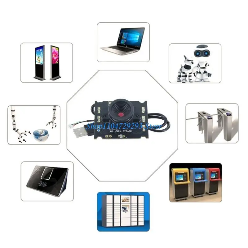 

Y2GD GC0308 Camera Module 0.3MP USB Frees Driver CMOS 50/72 Degrees 3.0mm Focal Distance Camera for Face Recognition