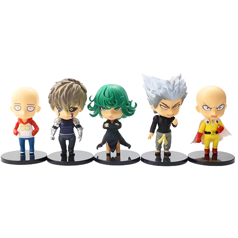 

5Pcs/Set 8.5CM Figure Q Version Anime ONE PUNCH-MAN Saitama Tatsumaki Holding Hands Model Dolls Toy Gift Collect PVC Material