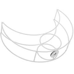 Metal Lamp Cage Light Cage Guard Diy Moon Shape Lampshade Frame Pendant Light Cover Decorative Wire Lamp Shade Ceiling Light