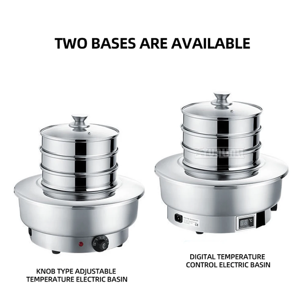 เตาสเตนเลสแบบหัวเดียวสำหรับใช้ในเชิงพาณิชย์เตาบุฟเฟต์พร้อมจอแสดงผลแบบดิจิตอล