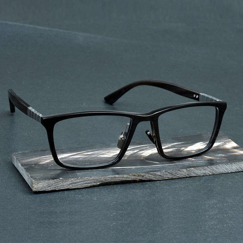 Retro Classic Business eyeglasses Men Women Unique Handmade  Natural Buffalo Horn Optical eyewear prescription Glasses Frame