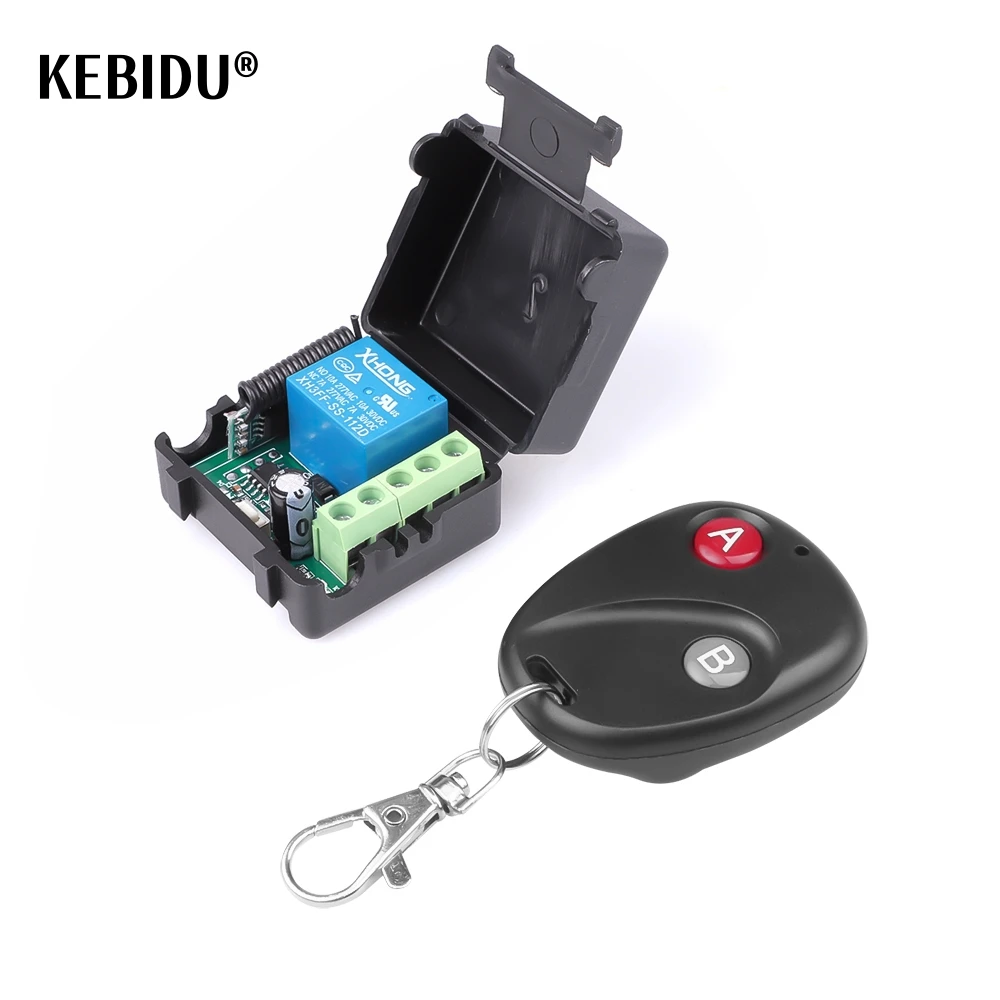433mhz RF Transmitter And Relay Receiver Module DC 12v 10A 1CH Wireless Remote Control Switch For Anti-theft Alarm System