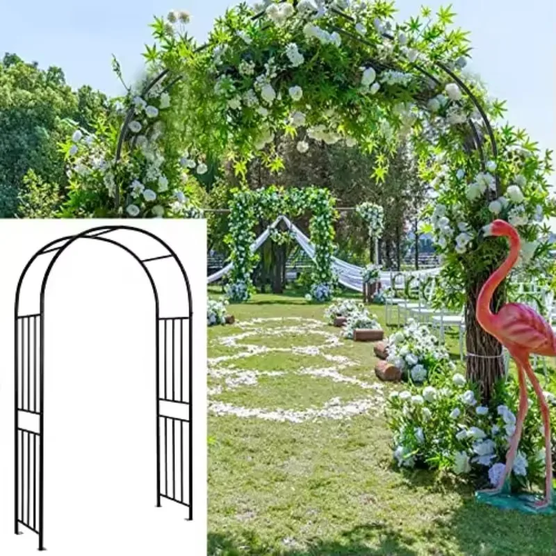 Garden Arch Arbour Trellis Archway for Climbing Plants Roses Vines Support Rack Outdoor Garden Lawn Backyard Patio