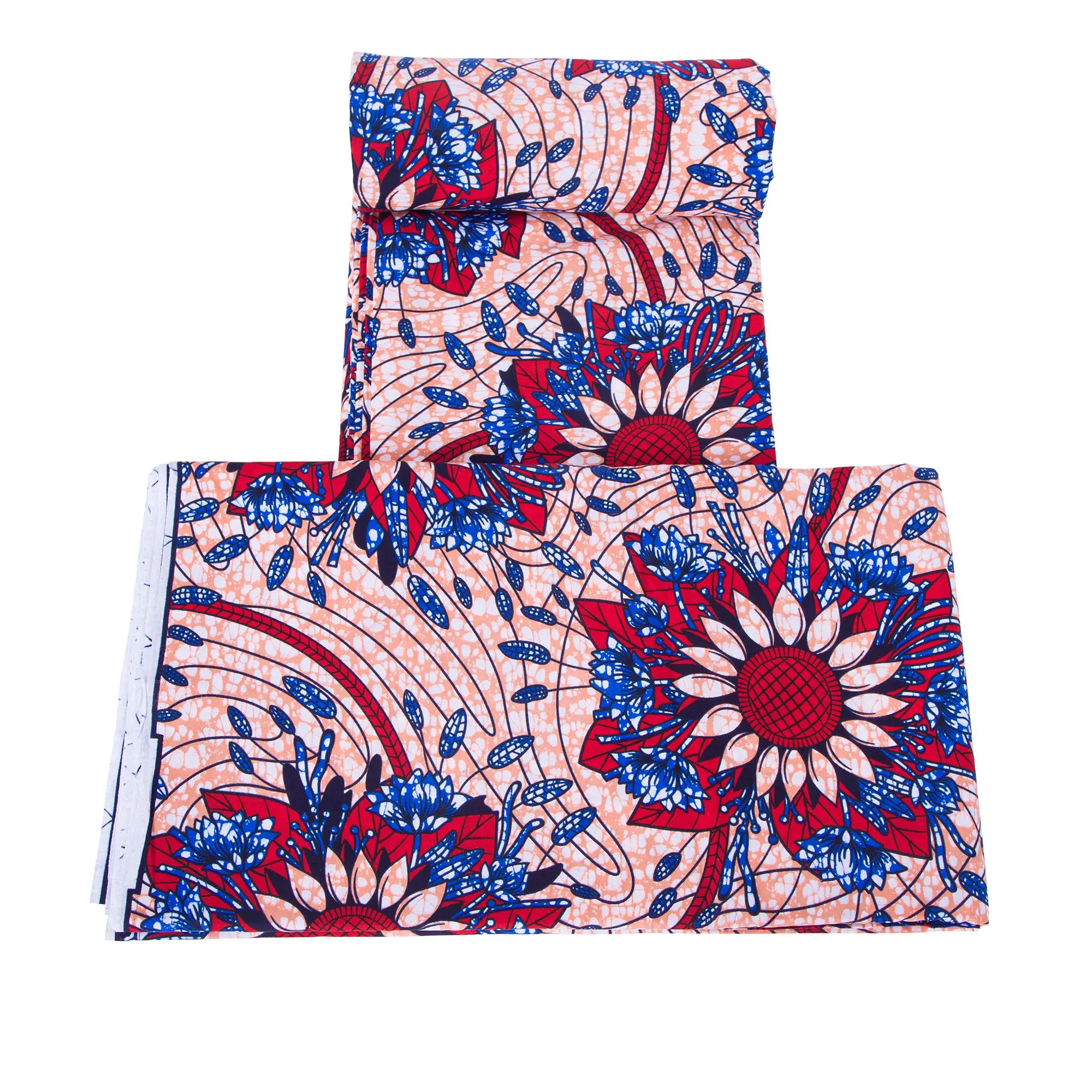 VeritableWax African Ankara Fabric Real Wax Prints Cotton Fabric Diamond Pattern High Quality for Party Dress DIY Sew HT02