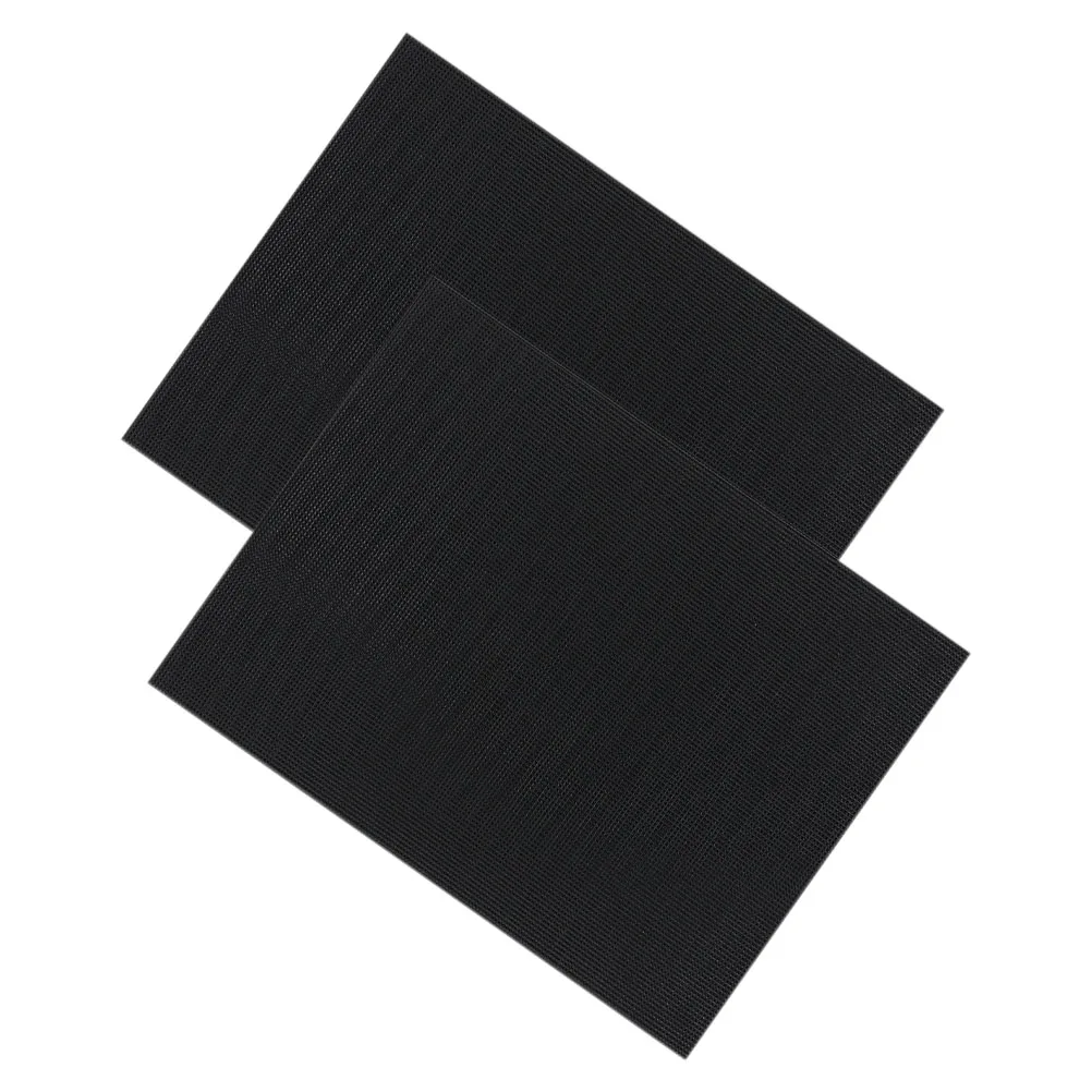 

2 Pcs Fish Tank Decorations Shock Pad Aquarium Foam Sponge Filter Lattice Media Leveling Mat Black for