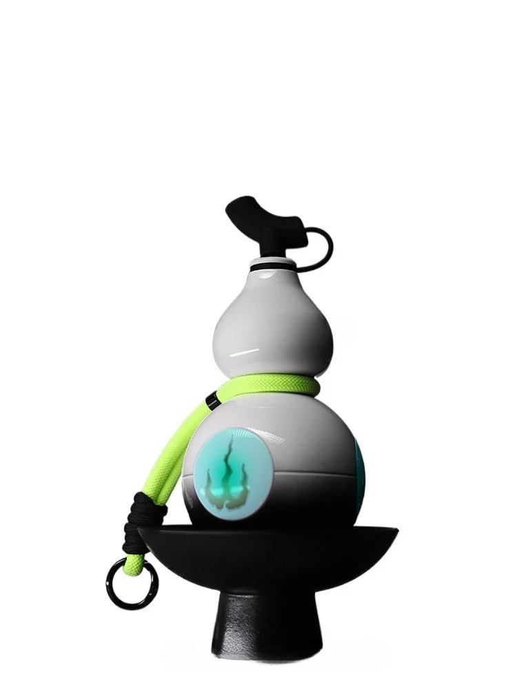 

10000 mAh large-capacity fast charging gourd mobile power supply with its own telescopic cable, retro style and Guochao free