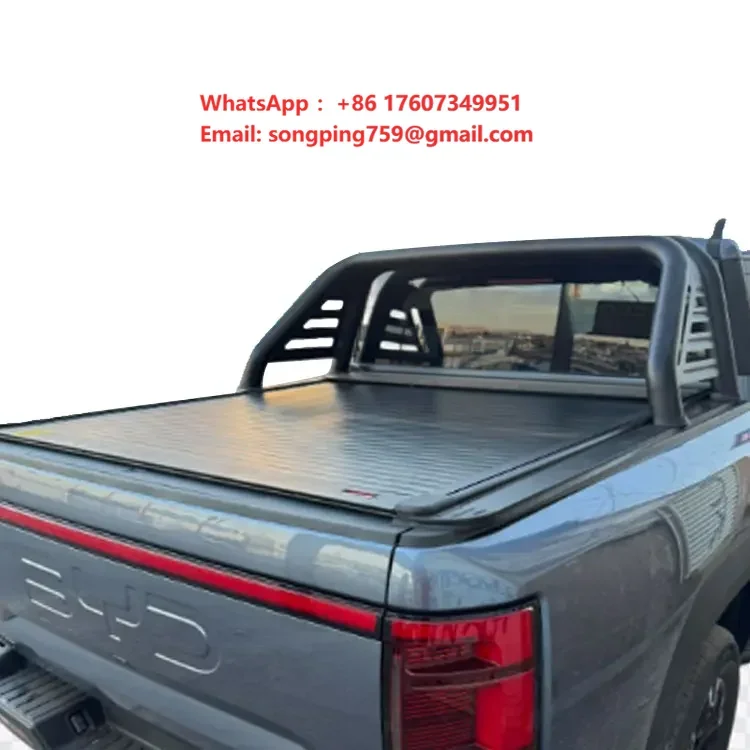 Electric Aluminum Alloy Retractable Tonneau Cover Waterproof Lockable Pickup Truck Bed Cover for BYD Shark Heavy Duty Rustproof
