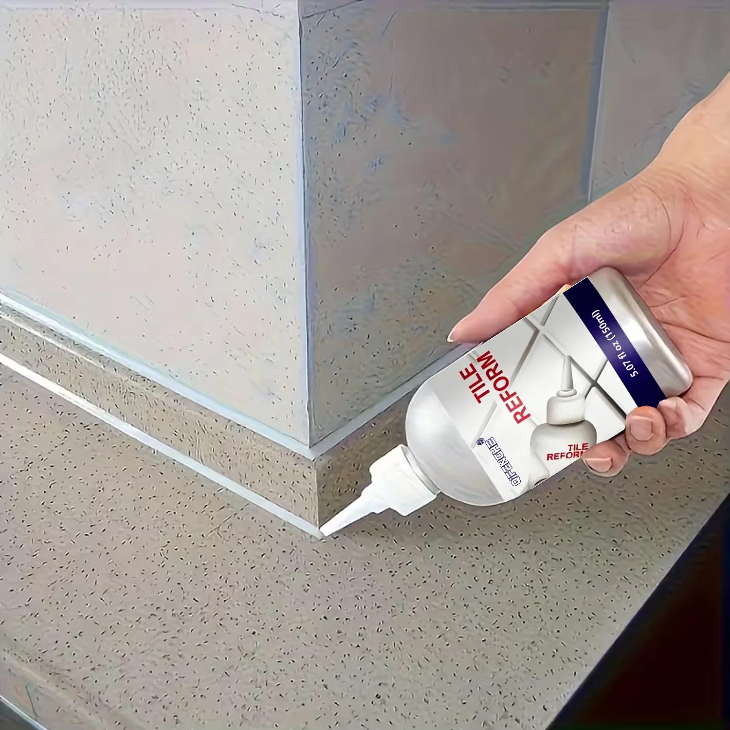 Tile Reform Grout Repair Pen, Waterproof Tile Gap Filler, Mildew Resistant Tile Seam Refinisher for Bathroom Kitchen Floor Wall image 4