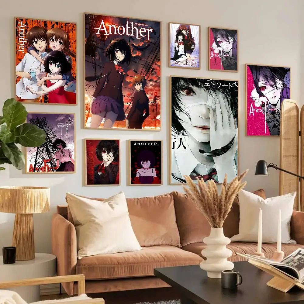 Horror Anime Another Movie Sticky Posters Whitepaper Sticker DIY Room Bar Cafe Posters Wall Stickers