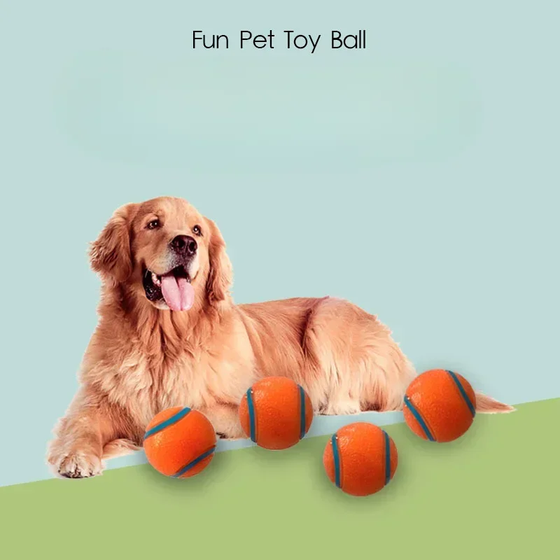 Pet Interactive Dog Toys Bouncy Dog Ball Rubber Resistance To Dog Chew Toys Outdoor Throwing and Recovery Training for Dogs