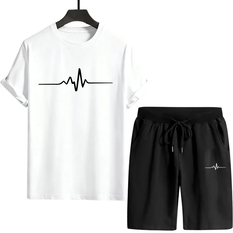 

Outdoors Jogging 2026 Single Piece Versatile Shorts-sleeved T-shirt and Sports Short Daily Men's Tracksuit Casual Quality Summer