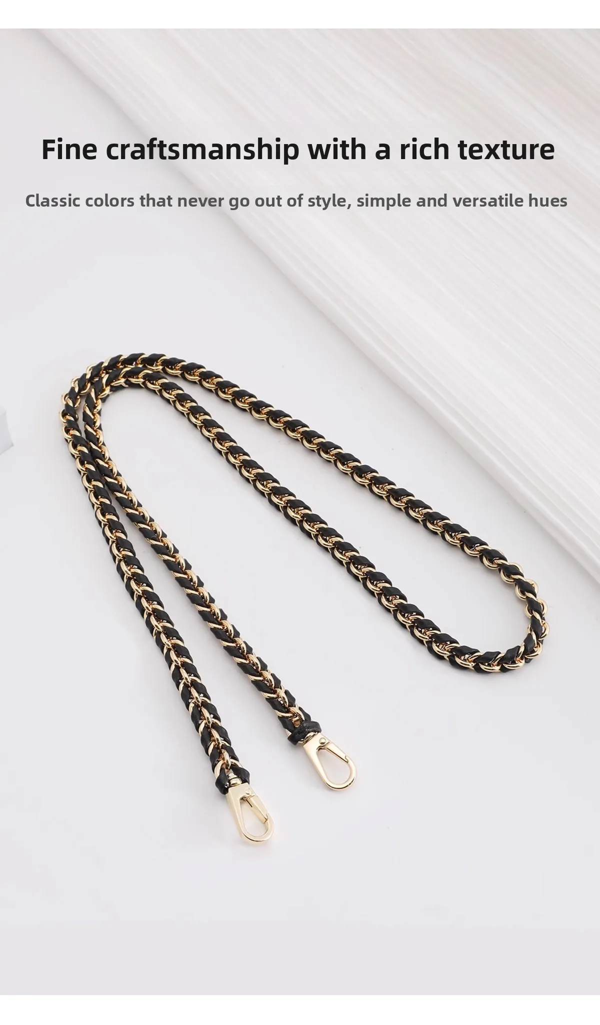 Cowhide Woven Chain Strap For rainer18, Leather Interwoven Shoulder Crossbody Bag Replacement Strap Handbag Accessories