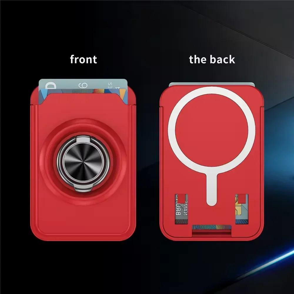 Uchwyt pierścieniowy Ypm360, odporny na wstrząsy, z obsługą MagSafe, etui portfelowe na iPhone 1714 13 15 Pro Max S25 S24 Ultra z uchwytem na karty.