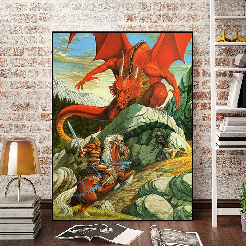 D-Dungeons D-Dragons Posters Decorative Prints Wall Painting Home Decorations Aesthetic Room Decoration Poster Video Game Canvas