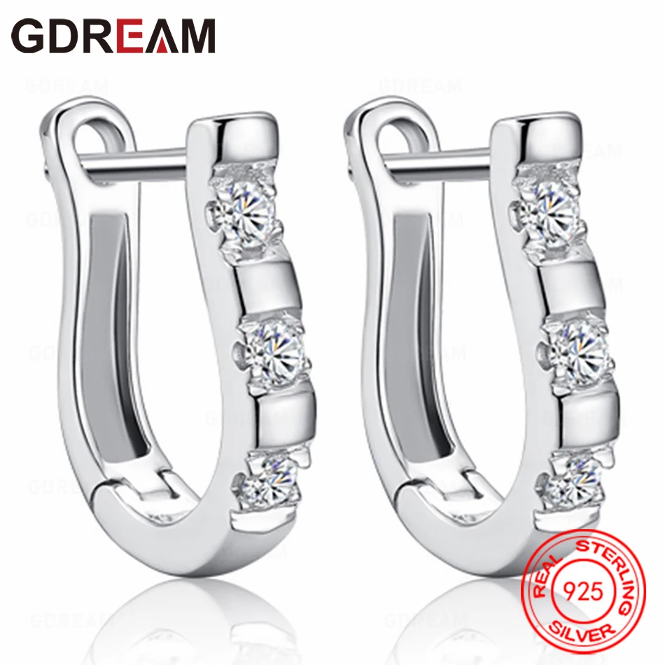 

GDREAM 925 Sterling Silver Cubic Zirconia Oval Clip-On Earrings: Stylish, Elegant, Versatile, Everyday Accessory For Women