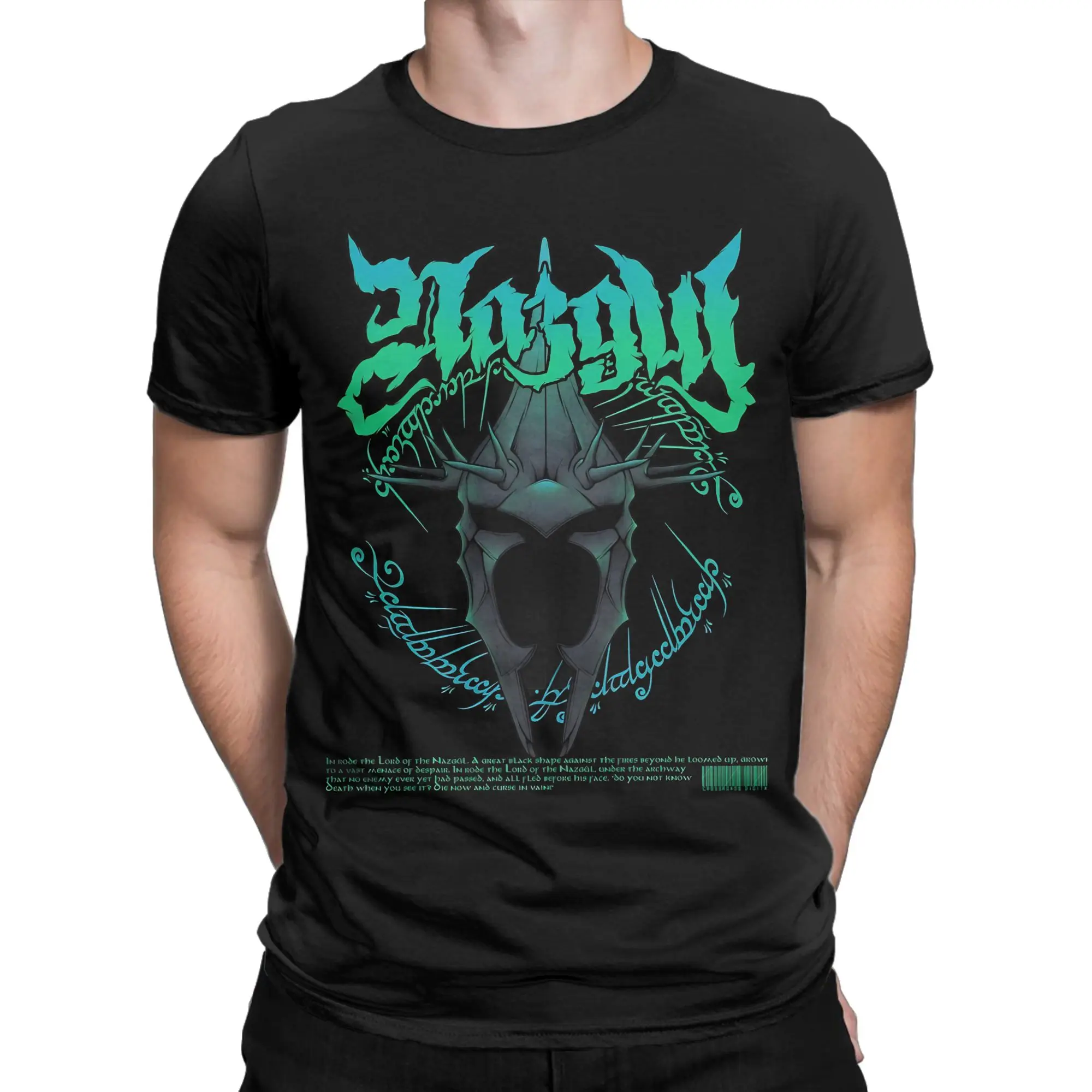 Nazgul Metal T Shirt for Men Women Cotton Awesome T-Shirts Crew Neck L-Lords R-Rings Tees Short Sleeve Clothing Original