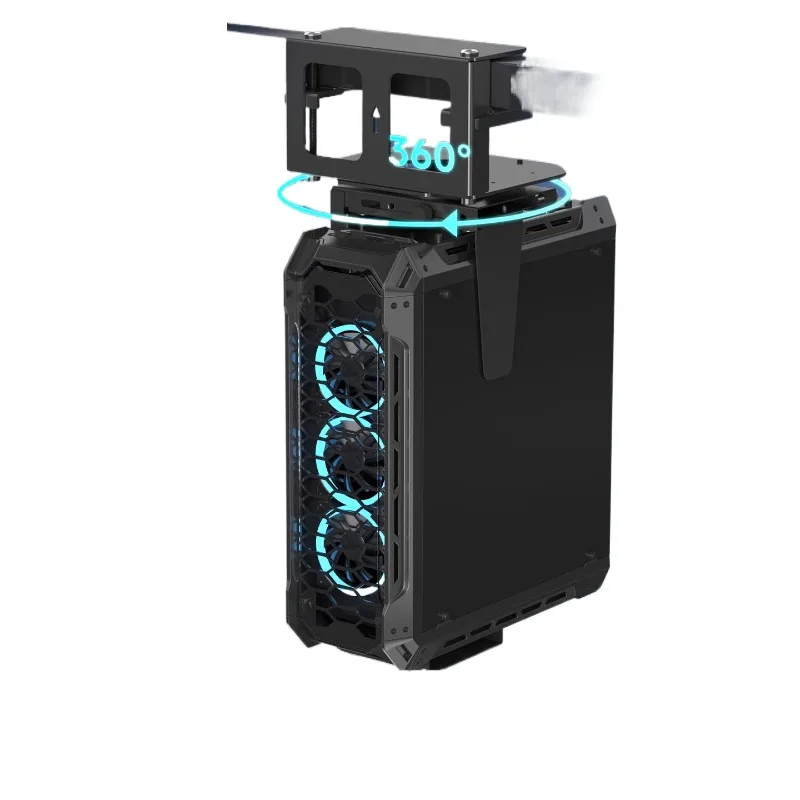 Adjustable Under Desk Computer Tower Mount No Drill PC Case Holder Suspended CPU Bracket Side Clamp Host Stand Space Saving