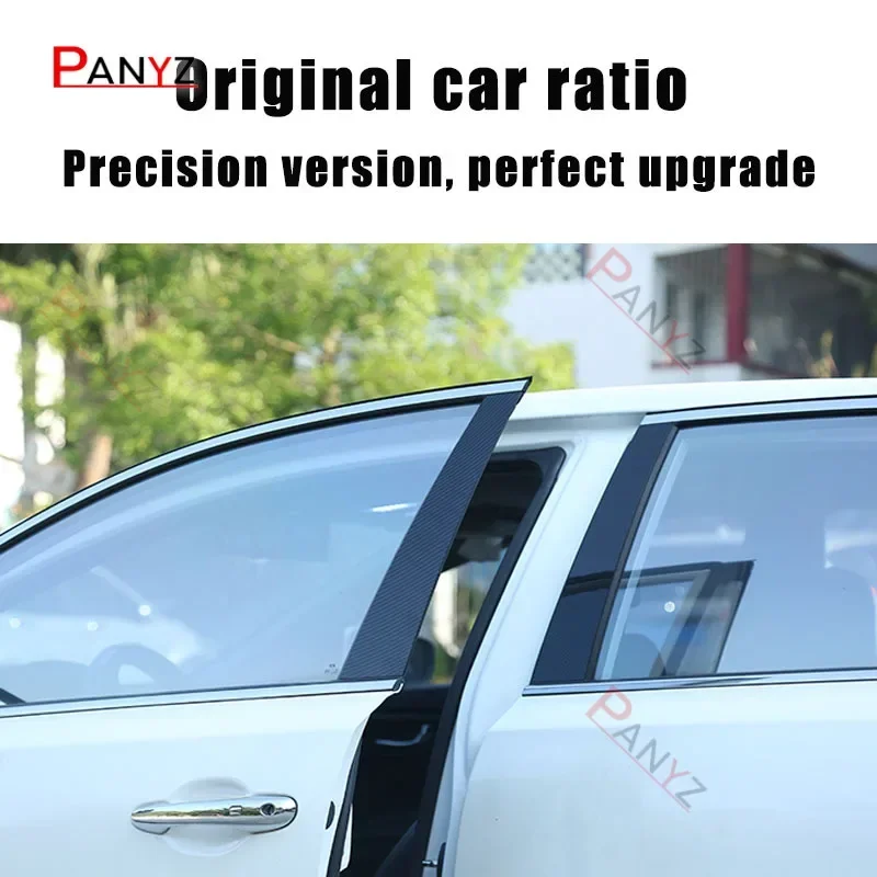 6Pcs Car Door Window Pillar Posts Trim Covers Sticker for Dodge Charger 2011 2012 2013 2014 2015 2016 2017 2018-2023