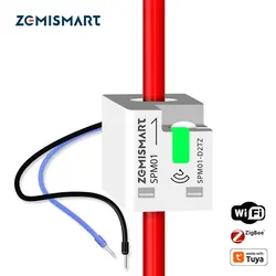 Zemismart Tuya Zigbee WiFi MiNi licznik energii Monitor elektryczny czujnik Pomiar w czasie rzeczywistym Zigbee2mqtt Home Assistant Control 63A