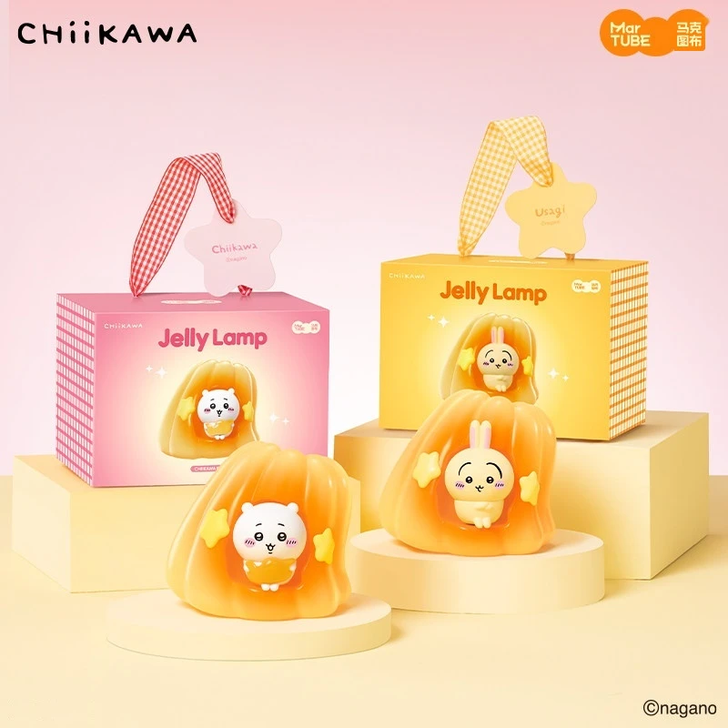 Figurine d'anime originale Martube Chiikawa Usagi Jelly Pat Light, décoration de bureau, lampe de nuit citrouille d'Halloween, cadeau périphérique d'anime