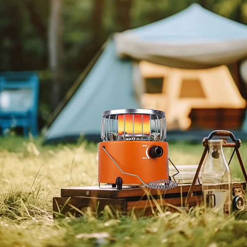 

Outdoor Mini Portable Gas Stove Adjustable Propane Heater For Camping Mobile Water Heater Compact Cooking Stove