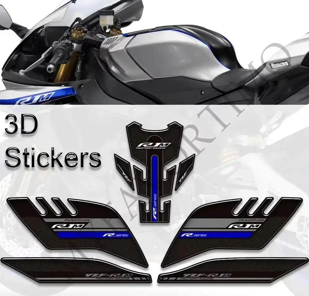 

Motorcycle Tank Pad Grips Stickers DECAL ADHESIVE Protector 2015-2022 For YAMAHA YZF R1M YZFR1M YZF-R1M