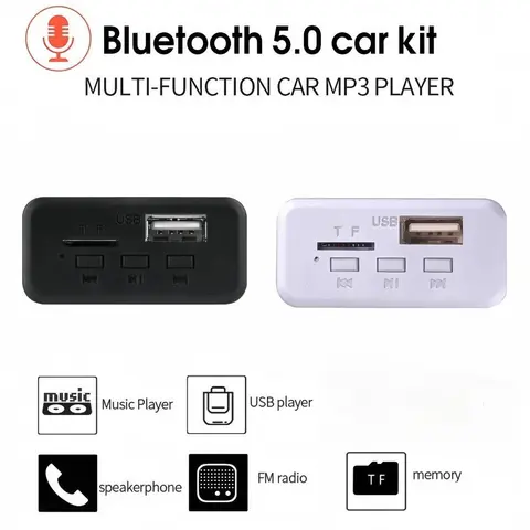 Bluetooth 5.0 MP3 WMA APE Decoding Board DC 12V Automatic Conversion Device USB TF Car FM Radio Sound Wireless Music Player